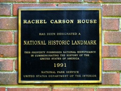Rachel Carson House Marker image. Click for full size.