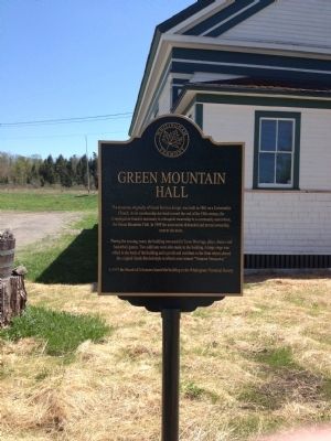 Green Mountain Hall Marker image. Click for full size.