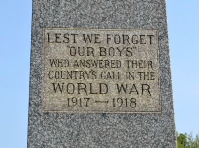 Michigan City World War I Memorial image. Click for full size.