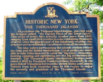 The Thousand Islands Marker. Click for full size. The Thousand Islands Marker image. Click for full size.