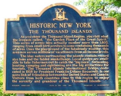 The Thousand Islands Marker image. Click for full size.