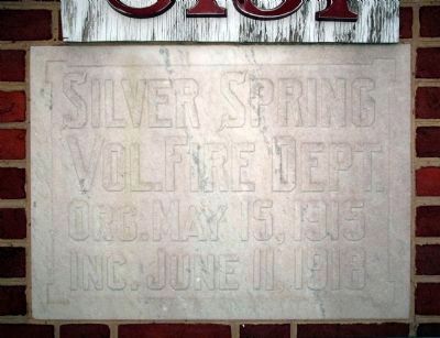 Silver Spring Fire Station Cornerstone image. Click for full size.