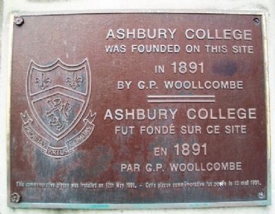Asbury College Marker. Click for full size. Asbury College Marker image. Click for full size.