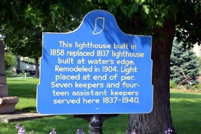Michigan City Lighthouse Marker. Click for full size. Michigan City Lighthouse Marker image. Click for full size.
