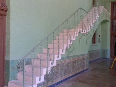 Exterior staircase with tiles image. Click for full size.