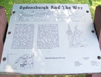 Ogdensburgh And The War Marker image. Click for full size.
