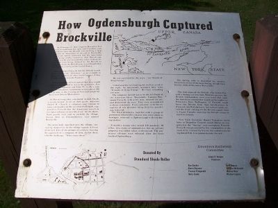 How Ogdensburgh Captured Brockville Marker. Click for full size. How Ogdensburgh Captured Brockville Marker image. Click for full size.