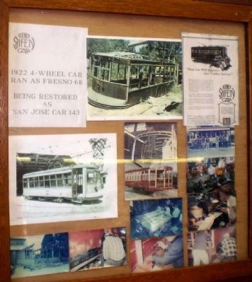 Storyboard on Fresno 68 showing restoriation as SJRR 143 image. Click for full size.