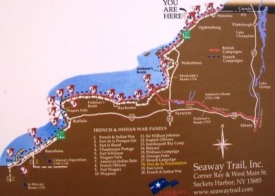 Seaway Trail French & Indian Marker Map image. Click for full size.