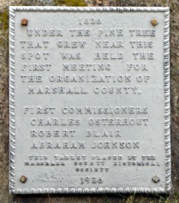 First Meeting of Marshall County Marker image. Click for full size.