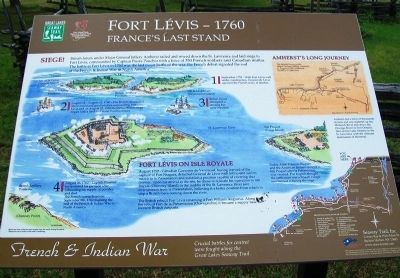 Fort Lévis - 1760 Marker image. Click for full size.