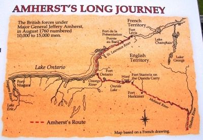 Amherst's Long Journey on Fort Lvis - 1760 Marker image. Click for full size.