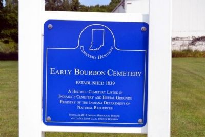Early Bourbon Cemetery Marker image. Click for full size.
