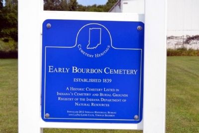 Early Bourbon Cemetery Marker. Click for full size. Early Bourbon Cemetery Marker image. Click for full size.