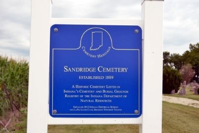 Sandridge Cemetery Marker image. Click for full size.