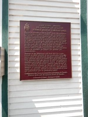 Former Bolton Township Hall Marker image. Click for full size.