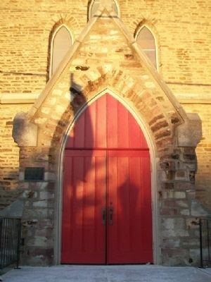 St. Luke's Episcopal Church and NRHP Marker. Click for full size. St. Luke's Episcopal Church and NRHP Marker image. Click for full size.
