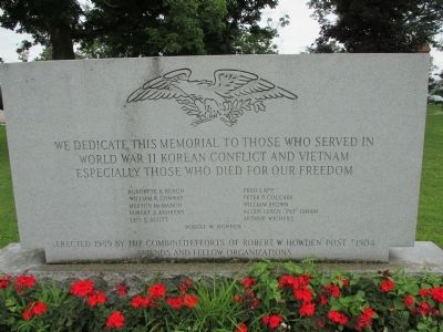 Belfast World War II, Korean Conflict, Vietnam Memorial Marker image. Click for full size.