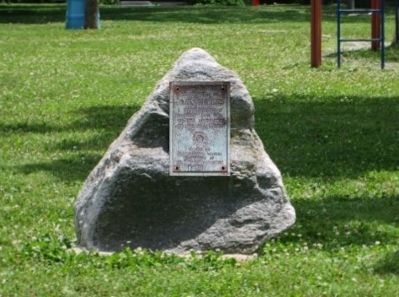Powell Park, the Old Burial Ground Marker. Click for full size. Powell Park, the Old Burial Ground Marker image. Click for full size.