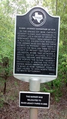 Sloan-Journey Expedition of 1838 Marker image. Click for full size.