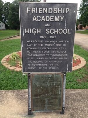 Friendship Academy and High School Marker image. Click for full size.