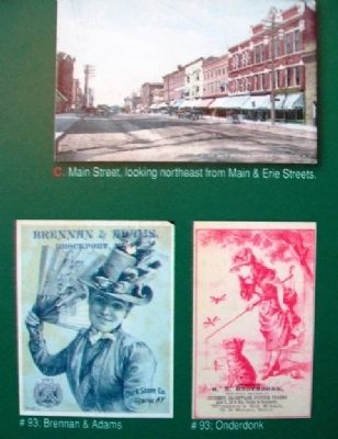 Postcard & Business Cards on Main Street Brockport Enterprises Marker image. Click for full size.