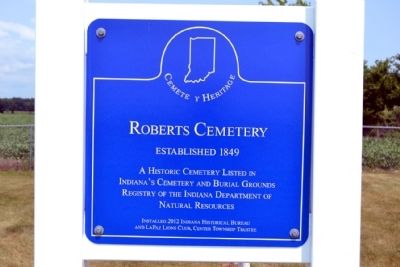 Roberts Cemetery Marker image. Click for full size.