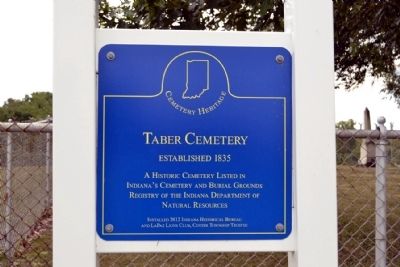 Taber Cemetery Marker image. Click for full size.