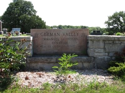 German Valley Cemetery entrance image. Click for full size.