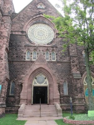 Trinity Church Entrance and Marker image. Click for full size.