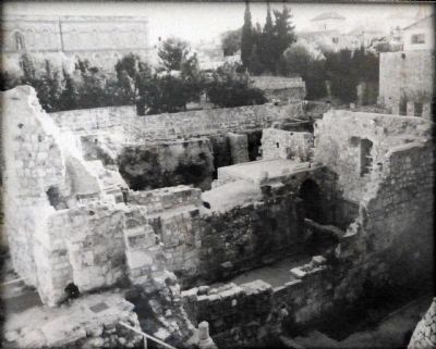 Biblical "Pools of Bethesda" as they look today in Jerusalem image. Click for full size.