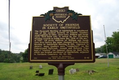 Society of Friends in Early Smithfield Marker image. Click for full size.