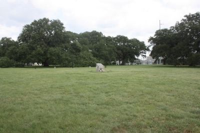 Camp Mabry Marker, as seen from the direction of the road image. Click for full size.