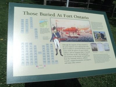 Those Buried At Fort Ontario Marker image. Click for full size.