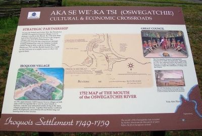 Aka Se We':Ka Tsi (Oswegatchie) Marker. Click for full size. Aka Se We':Ka Tsi (Oswegatchie) Marker image. Click for full size.