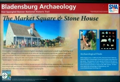 The Market Square & Stone House Marker image. Click for full size.