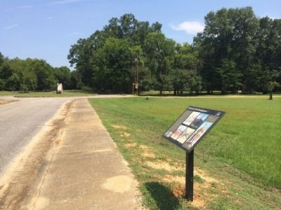 Alabama's First Statehouse Marker Area in Old Cahaba image. Click for full size.