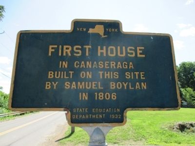 First House in Canaseraga Marker image. Click for full size.