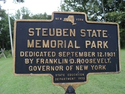 Steuben State Memorial Park Marker. Click for full size. Steuben State Memorial Park Marker image. Click for full size.