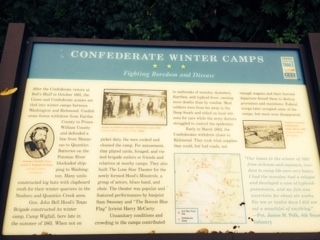 Relocated Confederate Winter Camps marker image. Click for full size.