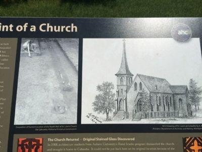Photo of church & old location. Click for full size. Photo of church & old location image. Click for full size.