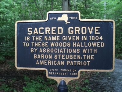 Sacred Grove Marker. Click for full size. Sacred Grove Marker image. Click for full size.