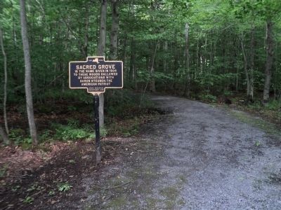 Sacred Grove Marker. Click for full size. Sacred Grove Marker image. Click for full size.