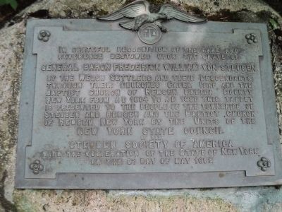 General Baron Frederick William von Steuben Marker. Click for full size. General Baron Frederick William von Steuben Marker image. Click for full size.