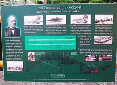 Canal Commerce in Brockport Marker. Click for full size. Canal Commerce in Brockport Marker image. Click for full size.