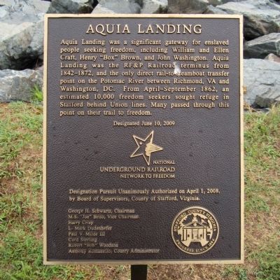 Aquia Landing Marker image. Click for full size.