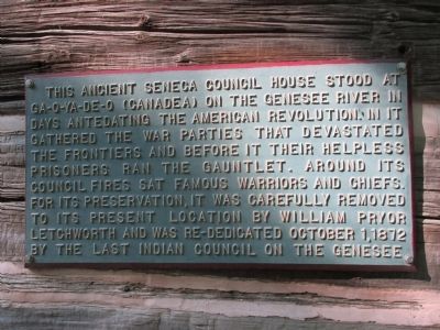 This Ancient Seneca Council House Marker image. Click for full size.