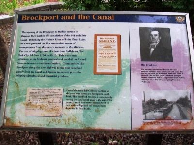 Brockport and the Canal Marker. Click for full size. Brockport and the Canal Marker image. Click for full size.