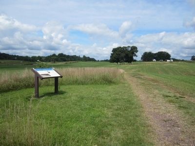 Lick Run Battlefield trail (facing west) image. Click for full size.