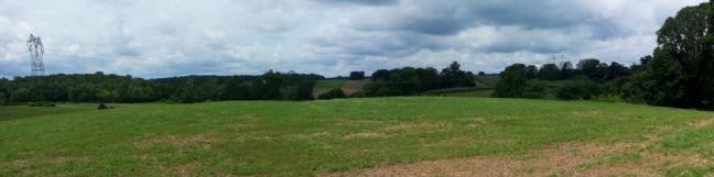 Confederate perspective overlooking Lick Run (facing west) image. Click for full size.